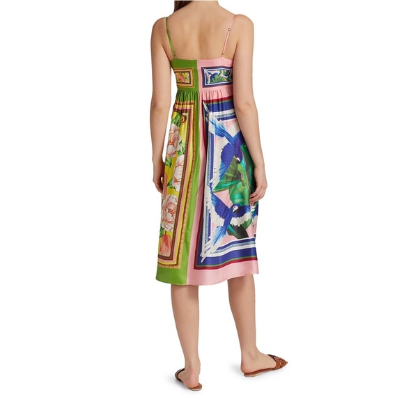 NEW Farm Rio Double Scarves Pastel Midi Dress Small - Picture 10 of 17